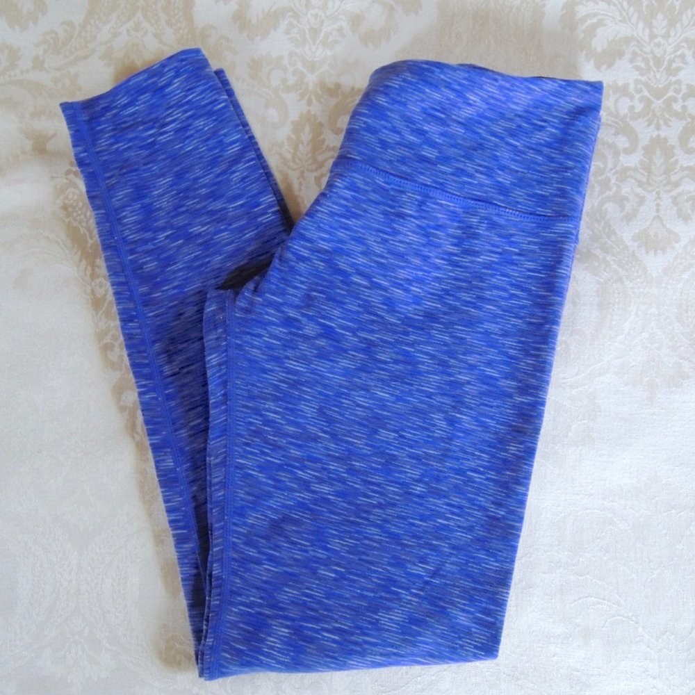 Tuff Athletics Blue & Gray Space Dyed Yoga Leggings w/ Pocket S